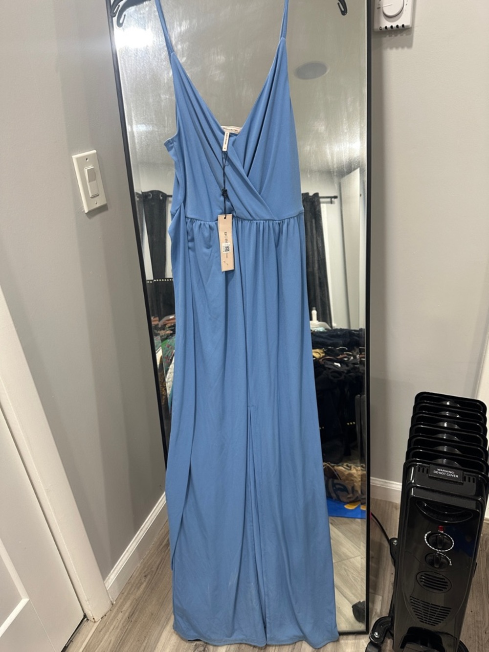 BCBGeneration Sky Blue Wrap Maxi Dress